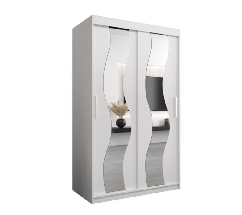 Szafa przesuwna Abiks SEWILLA 120 biały mat + biały mat 1 szt.