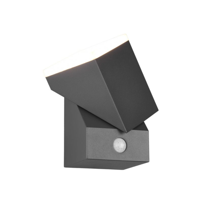 Kinkiet zewnętrzny z czujnikiem Trio Avon antracyt LED 7W 3000K 800lm IP54 wym: 16 x 9 x 11 cm aluminium - 1 szt.