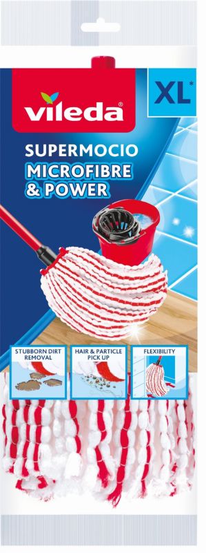 Wkład do mopa rotacyjnego Vileda Microfibre i Power, antybakteryjny, pranie 30 stopni 1 szt.