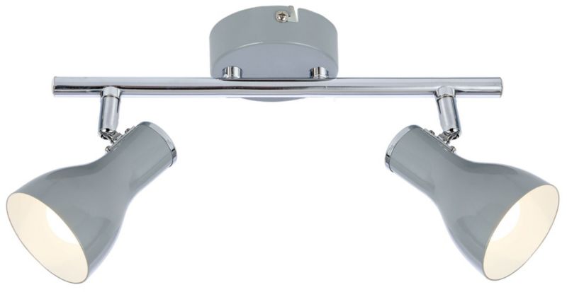 Spot sufitowy Candellux Julie szaro-chromowany 2 x E14 x 40W IP20 wym: 36 x 8 cm - 1 szt.