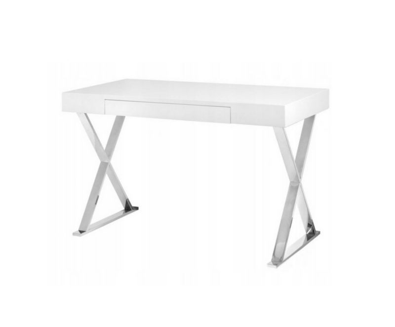 Biurko Halmar B31 z szufladą białe 1 szt