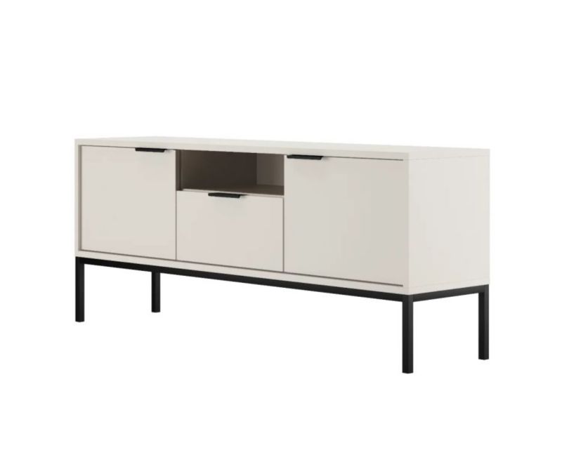 Szafka RTV Kocot Meble AUSTIN 135 biała/czarna 1 szt.