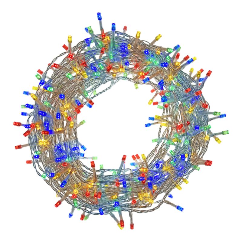 Lampki 400 LED łańcuch multikolor przezroczysty kabel