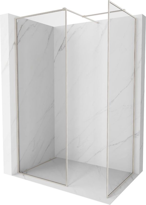 Ścianka prysznicowa walk-in Mexen Kioto-XF nikiel szczotkowany 140x120 cm 800-140-202-04-97-120-XF 1 szt.