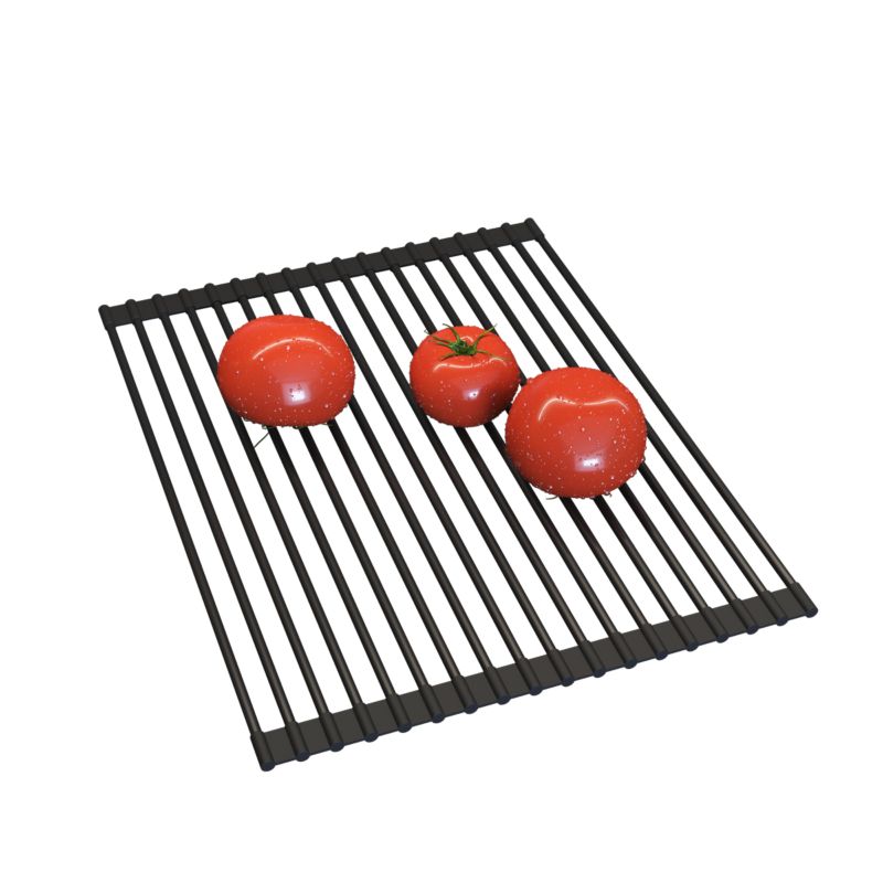 Mata Ociekarka Rolmata Granitan Stalowa Suszarka Na Zlew Czarna Duża 43x33 cm 1 szt.