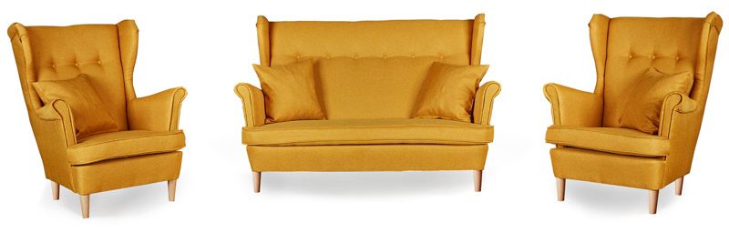 Zestaw wypoczynkowy uszak do salonu sofa fotele Family Meble ARI 1szt