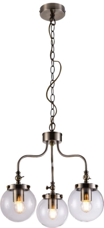 Lampa sufitowa Candellux Ballet mosiądz-przezroczysty wym: 80 x 45 x 45 cm 3xE27 x 40W 1 szt.