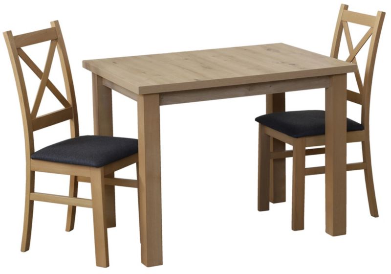 Zestaw stół 100x70 z 2 krzesłami Bonni M010-2 Dąb Artisan 1 kpl.