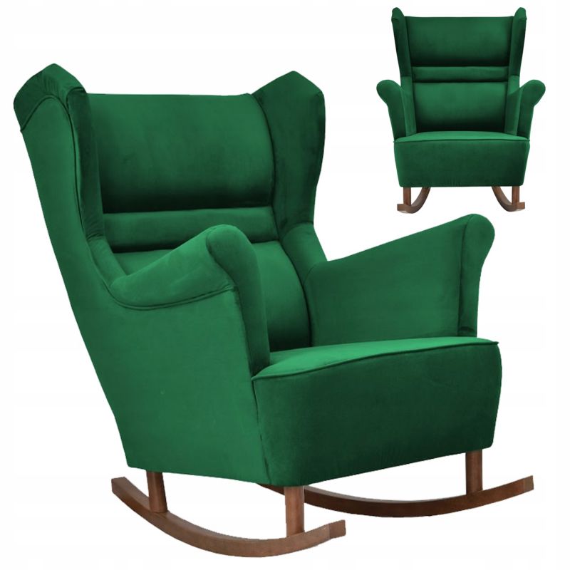 Fotel uszak do salonu bujany Family Meble Zoja zielony 1szt