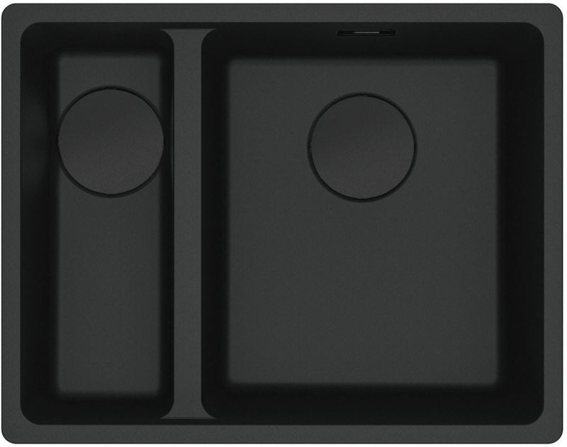 Zlewozmywak Franke Maris Fragranite czarny mat 52x40 cm 1,5-komorowy 1 szt.