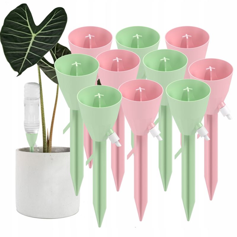 Nawadniacz, Sillar, dozownik, z kranikiem, do podlewania roślin, kwiatów, wielokolorowe, 10szt