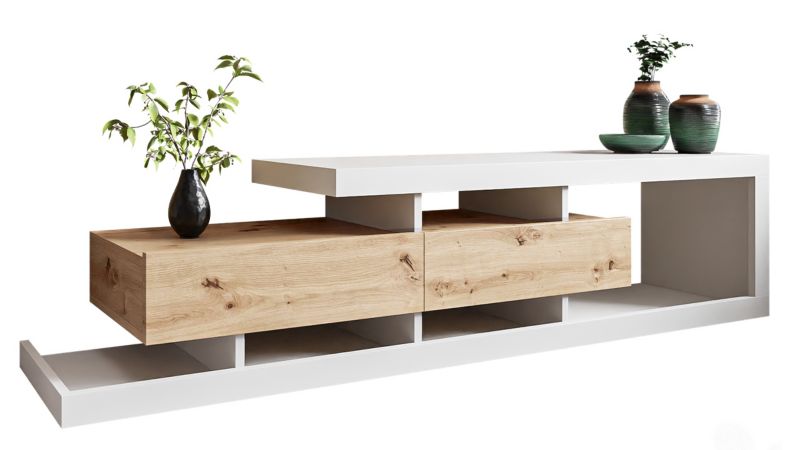 Szafka RTV MIRJAN 24 Tuskana biały/wotan 1 szt.