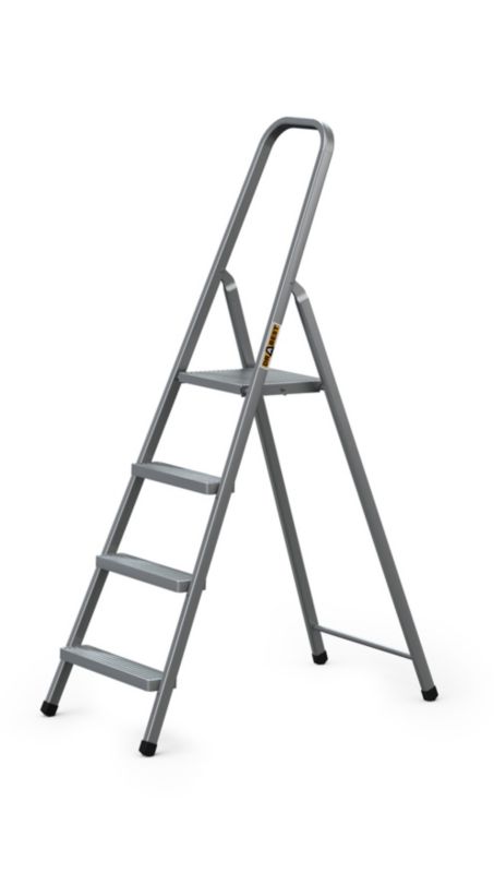 Drabina domowa DRABEST stalowa jednostronna 4 stopnie nośność 125 kg 1 szt.