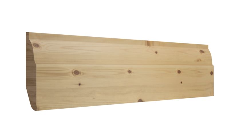 Listwa przypodłogowa sosnowa dwustronna 15 x 94 x 2400 mm chamfered / ovolo