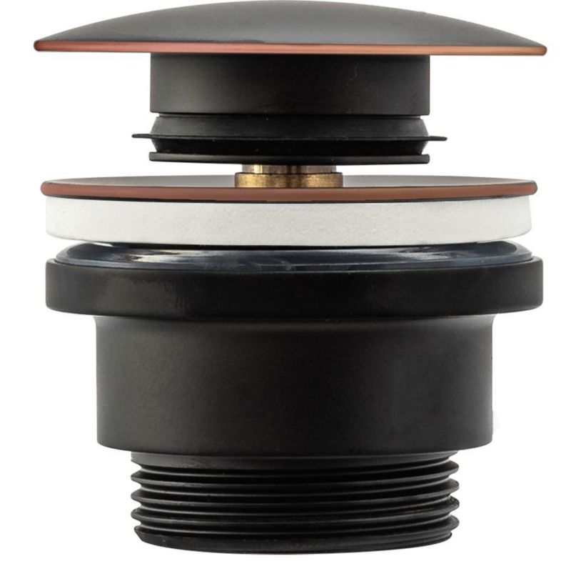 Korek Uniwersalny Umywalkowy Rea Klik-Klak Czarny 6,4X6,4X13Cm 1 Szt