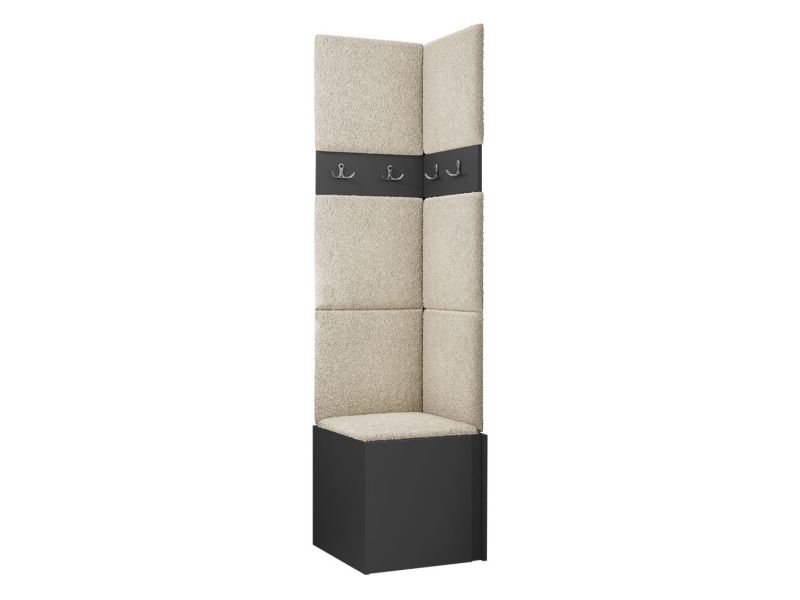 Garderoba MIRJAN 24 Orion XXI grafit + beżowa bukla 1 kpl.