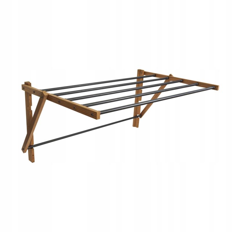 Suszarka ścienna na pranie Rodeno 80 cm drewniana 1 szt.