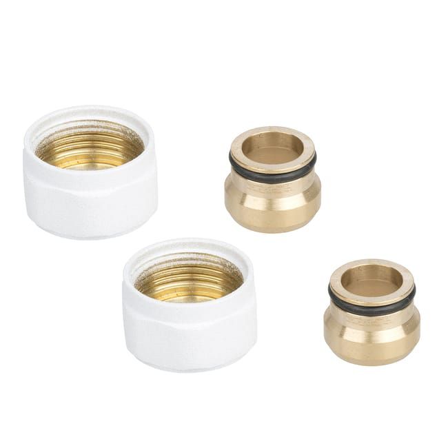 Złączka zaciskowa miedź CU grzejnikowa 15 mm x M22 biały LUXRAD 2 szt