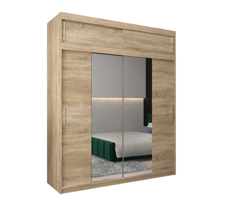 Szafa przesuwna Garderoba Abiks Tokyo 1 200 sonoma + sonoma z nadstawką 1 szt.