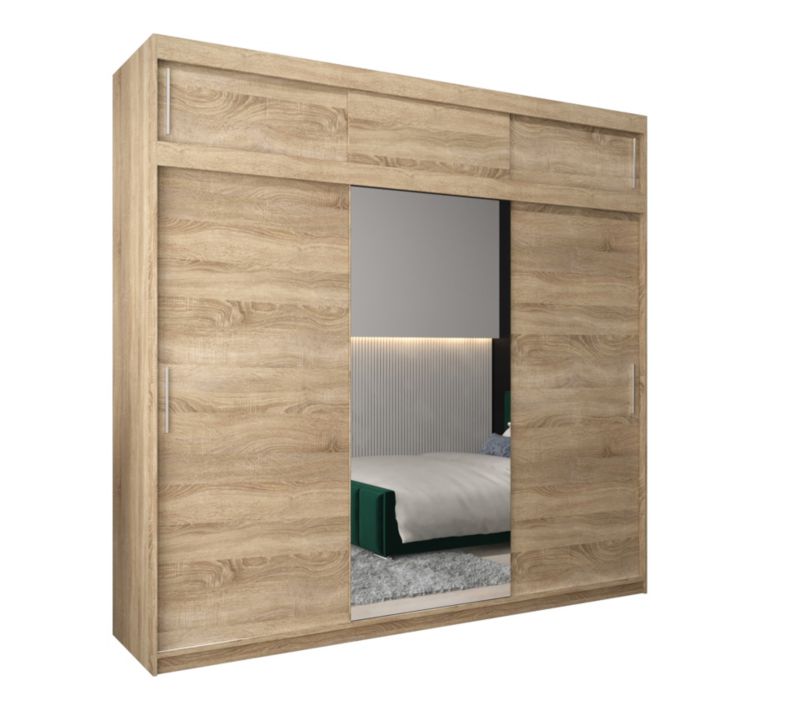 Szafa przesuwna Garderoba Abiks Tokyo 1 250 sonoma + sonoma z nadstawką 1 szt.