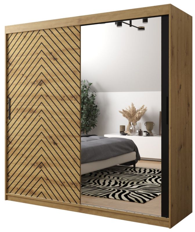 Szafa przesuwna Garderoba Abiks Jodełka 2 200 artisan + artisan 1 szt.