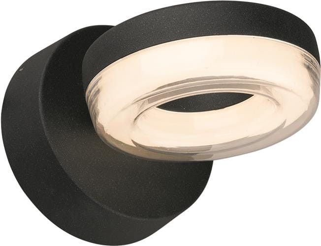 Kinkiet ścienny zewnętrzny Nowodvorski Lighting Donut czarny LED 6W IP20 wym: 12 x 12 x 16 cm aluminium - 1 szt.