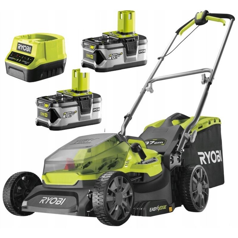 Zestaw Kosiarka Akumulatorowa Ryobi 18V z 2 akumulatorami 4,0Ah i Ładowarką 1 szt.
