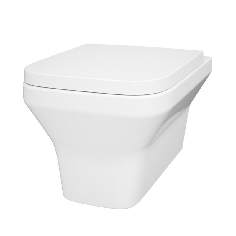 Miska WC wisząca GoodHome Teesta wirowa bezkołnierzowa z deską wolnoopadającą z duroplastu