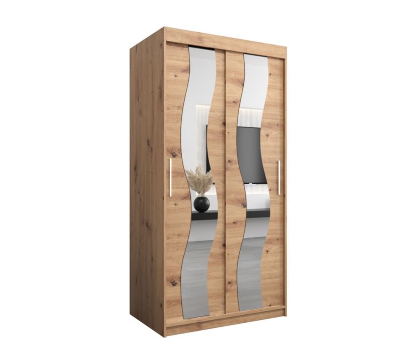 Szafa przesuwna Abiks SEWILLA 100 dąb artisan + dąb artisan 1 szt.