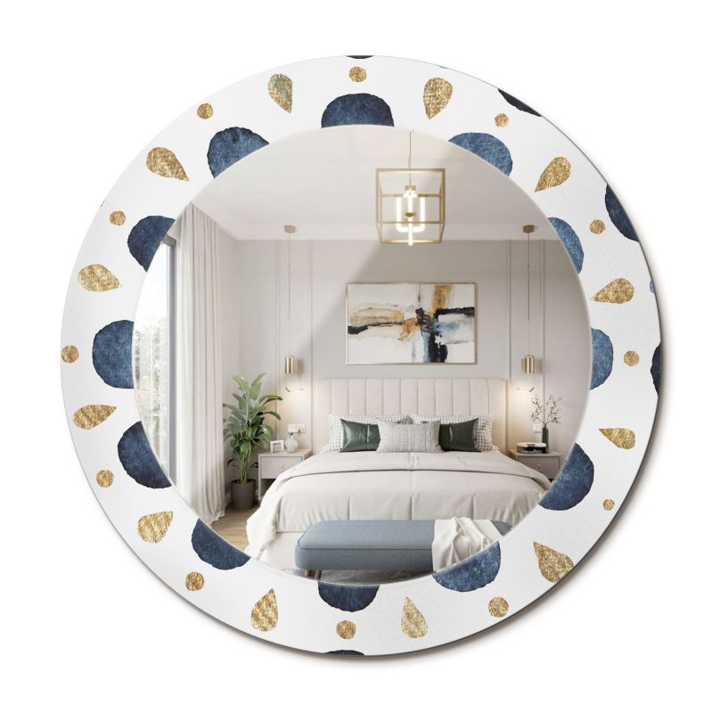 Lustro Wiszące ArtPrintCave 60 cm Mandala Księżycowa Szklana Rama z Wzorem Styl Nowoczesny 1 szt.