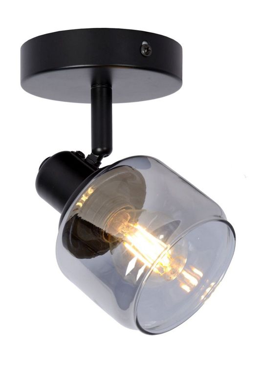 Lampa sufitowa Lucide Bjorn czarno-szara-odcienie szarości 1 x E14 x 40W wym: 15 x 10 x 15 cm - 1 szt.