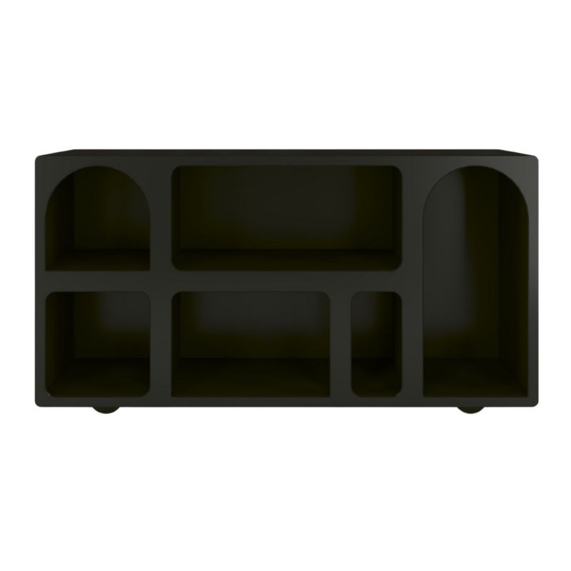 Drewniana komoda z łukami Visby OLIMPIA long czarna 1 szt.