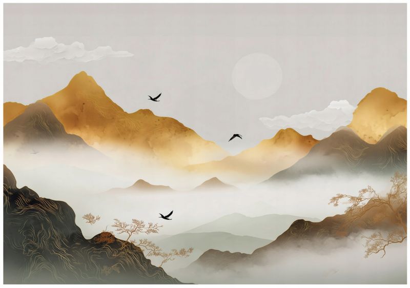 Fototapeta WALLARENA Do Sypialni Salonu Na Flizelinie Góry Natura Ptaki 400x280 cm 1 szt.