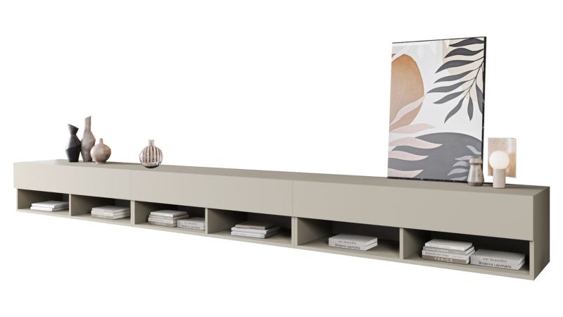 Szafka RTV MIRJAN 24 A300 z oświetleniem LED kaszmirowy beż 1 szt.