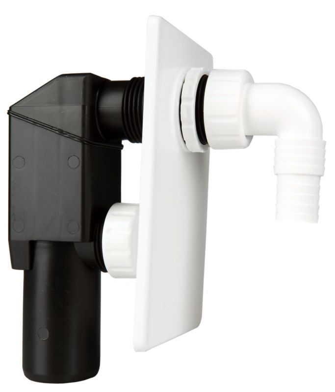 Syfon do pralki podtynkowy biały