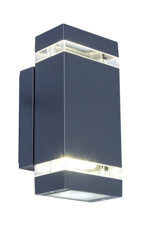 Kinkiet ścienny zewnętrzny Lutec Focus antracytowo-biały LED 8W 4000K 300lm IP44 wym: 23,5 x 10,9 x 11 cm aluminium - 1 szt.