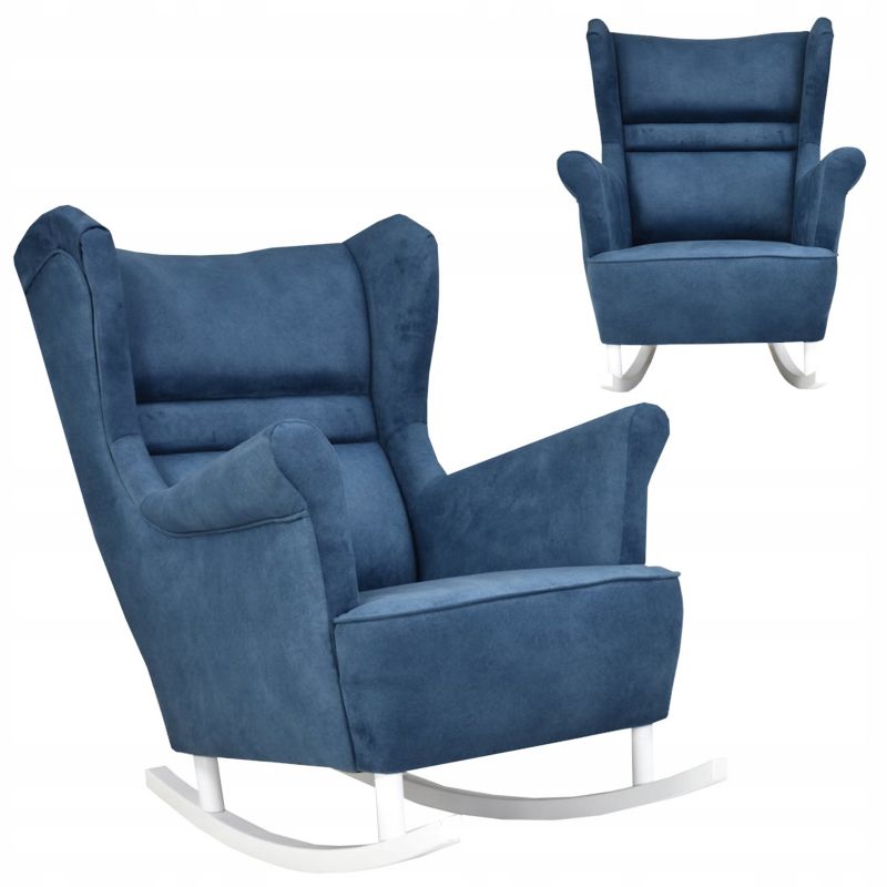 Fotel uszak do salonu bujany Family Meble Zoja niebieski 1szt