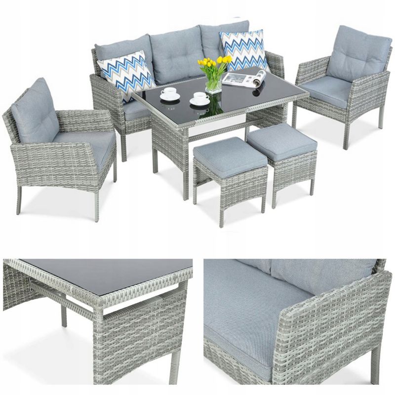 Zestaw Mebli Ogrodowych Focus Garden Wypoczynkowych Technorattan Cortina Narożnik 1 szt