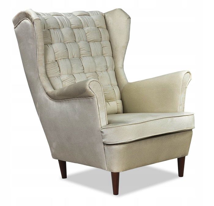 Fotel uszak do salonu Family Meble Carol jasny beż 1szt