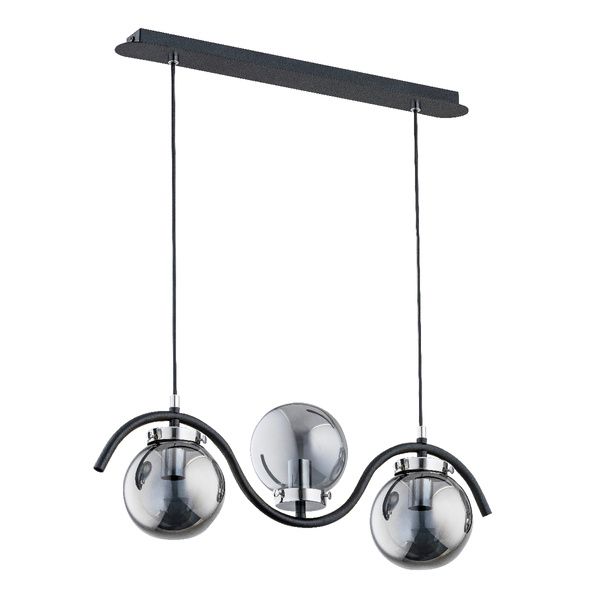 Lampa wisząca Alfa Korda 1527 czarna dekoracyjna 3xE14 x 10W 1 szt.
