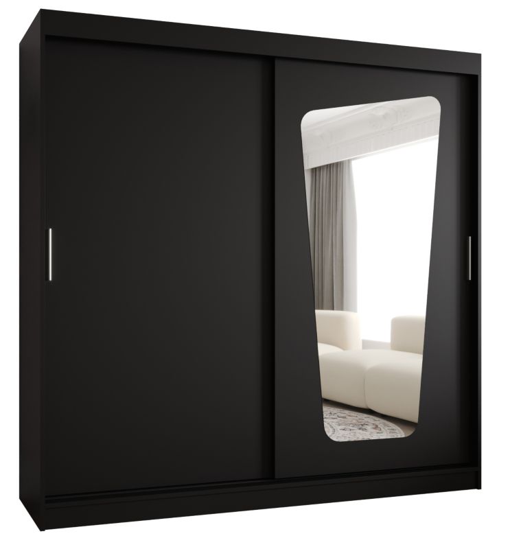 Szafa przesuwna Garderoba Abiks MOKA 200 czarny mat 1 szt.