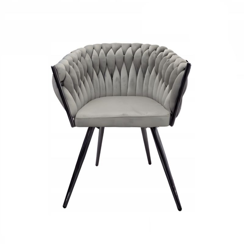 Ozdobny fotel do salonu Family Meble Tilo szary 1szt