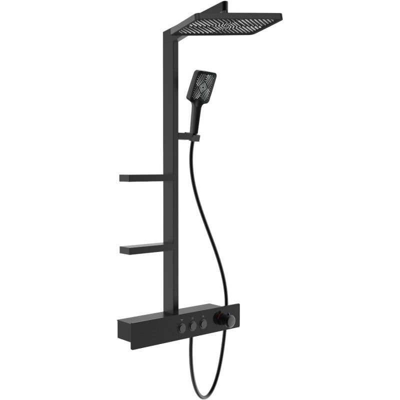 Zestaw prysznicowy natynkowy Mexen Saxx czarny 1 szt.