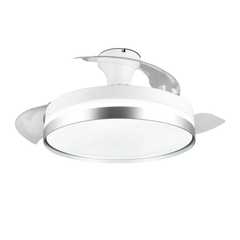 Wentylator sufitowy z lampą RL Lindberg srebrno-biały LED 35W 2700K - 6500K 4000lm pilot IP20 wym: 31 x 100 x 100 cm - 1 szt.