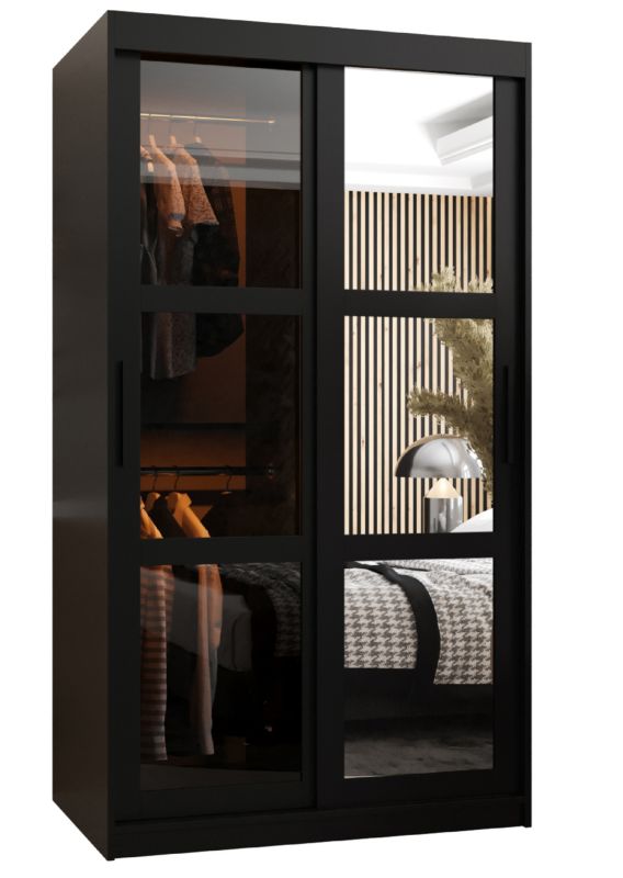 Szafa przesuwna Garderoba DOME 2 100 czarny