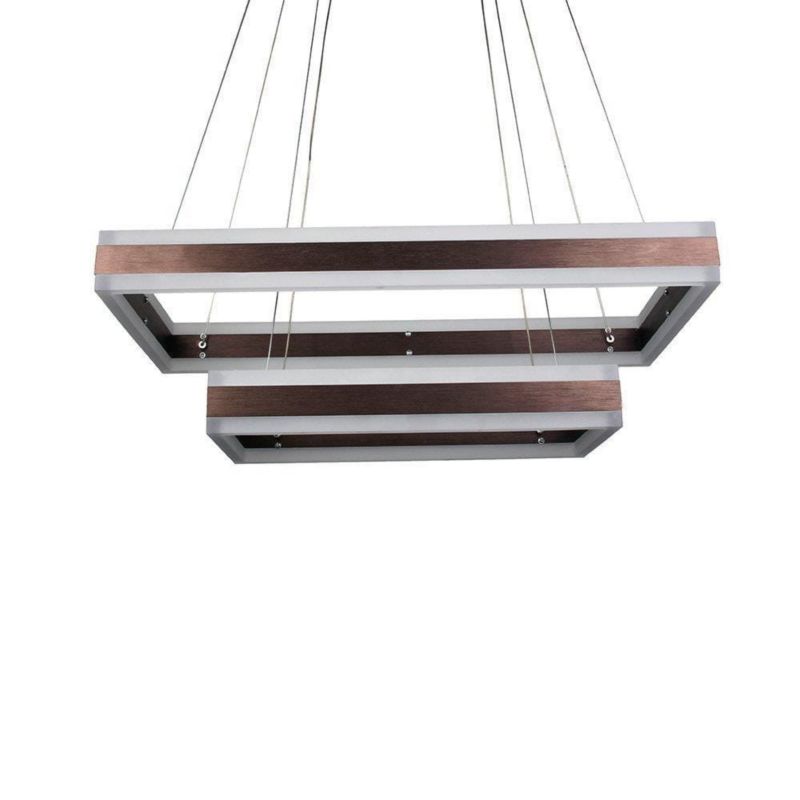 Żyrandol V-TAC Vt-101-2D brązowy wym: 120 x 60 x 60 cm wbudowany LED 115W 1 szt.