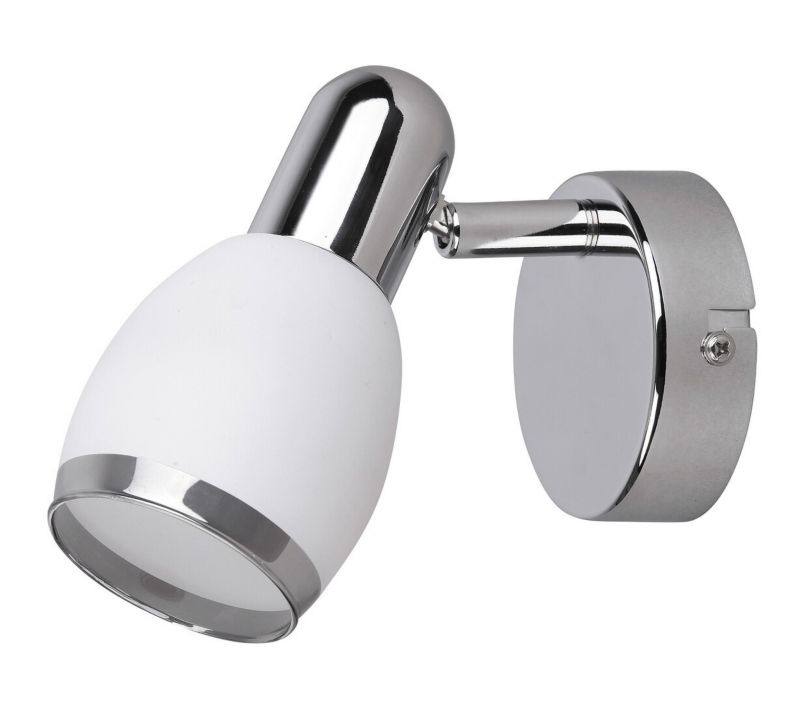 Kinkiet ścienny Rabalux Elite chromowany biały do łazienki 1 x E14 x 40W IP20 wym: 13 x 8 x 16,5 cm - 1 szt.