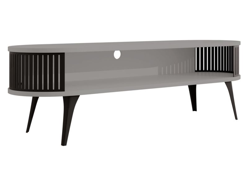 Szafka RTV MIRJAN 24 owalna Roenni czarny/jasny grafit 1 szt.