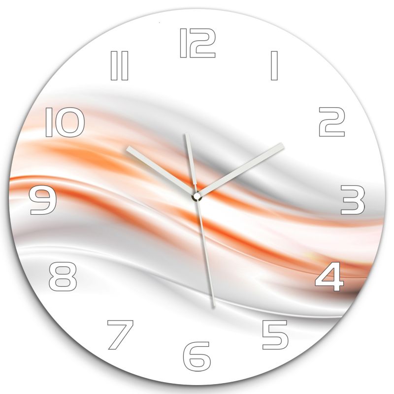 Zegar szklany Tulup Abstrakcja fale fi30 cm cichy 1 szt.