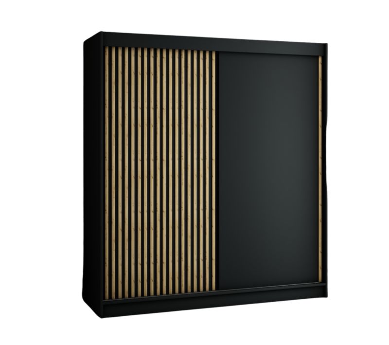 Szafa przesuwna Garderoba Abiks Lamelo 200 czarny 1 szt.